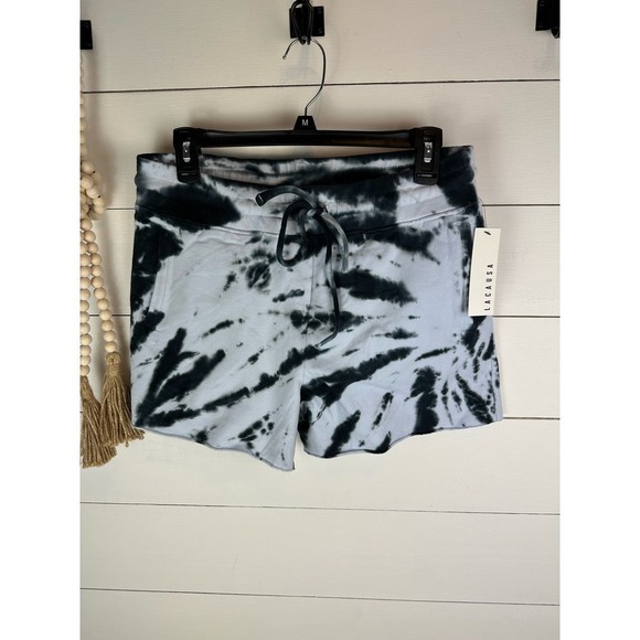 NWT LACAUSA Slater Sweatshorts Zebra Tie Dye SMALL - Picture 1 of 6
